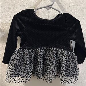 Black and White Leopard Print Blouse